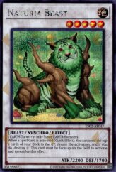 This is an image for the product Naturia Beast that has a rarity of Secret Rare in the Essential Selection 02 with a card code of ES02-AE047 that is available on the TEKKX Product website.