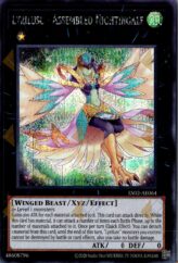 This is an image for the product Lyrilusc - Assembled Nightingale that has a rarity of Secret Rare in the Essential Selection 02 with a card code of ES02-AE064 that is available on the TEKKX Product website.