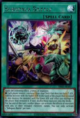 This is an image for the product Subspace Battle that has a rarity of Secret Rare in the Essential Selection 02 with a card code of ES02-AE107 that is available on the TEKKX Product website.