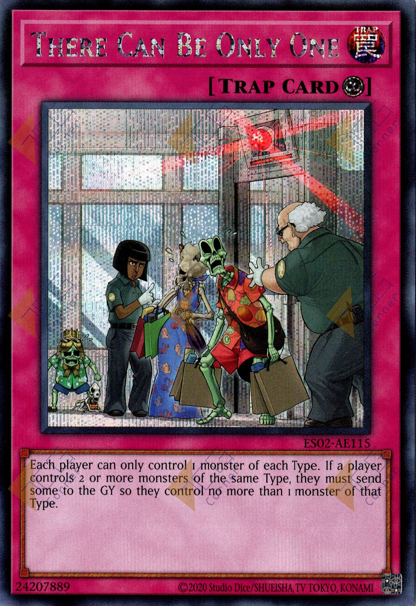 This is an image for the product There Can Be Only One that has a rarity of Secret Rare in the Essential Selection 02 with a card code of ES02-AE115 that is available on the TEKKX Product website.